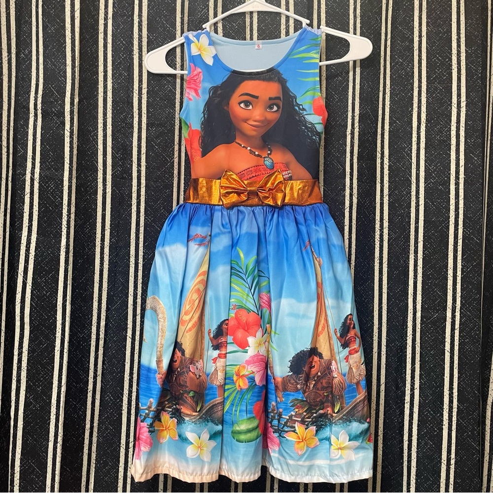 Moana Blue and Gold Dress